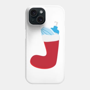 Funny Christmas 2020 Red sock with soap and face mask Phone Case