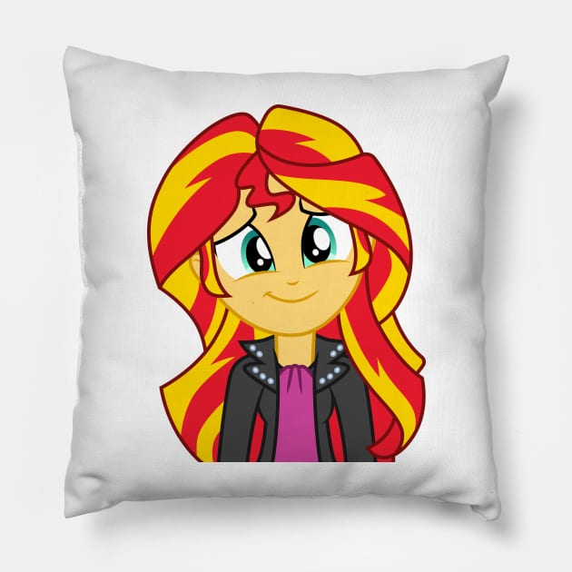 Rainbow Rocks Sunset Shimmer 2 Pillow by CloudyGlow