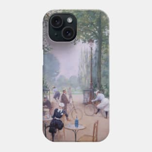 The Cycle Chalet in the Bois de Boulogne by Jean Beraud Phone Case