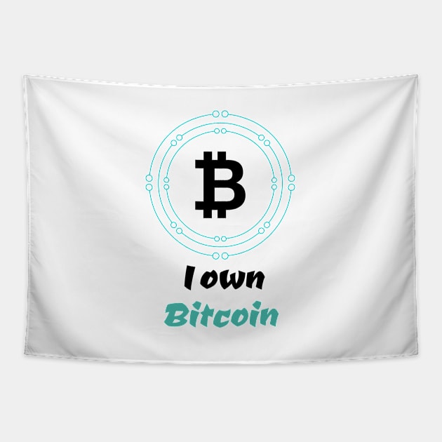 I own bitcoin Tapestry by HB WOLF Arts