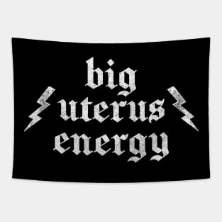 Big Uterus Energy / Feminist Retro Typography Design Tapestry