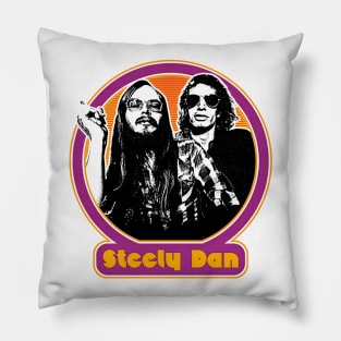 Steely Dan / Retro 1970s Style Fan Art Design Pillow