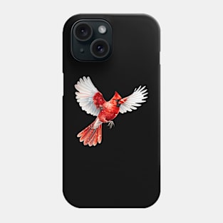 Northern Cardinal Flying Phone Case