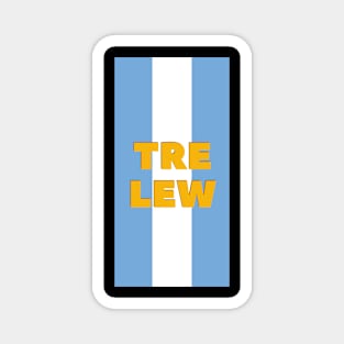 Trelew in Argentine Flag Colors Vertical Magnet