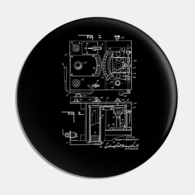 Analyzing Gas Apparatus Vintage Patent Drawing Pin by TheYoungDesigns