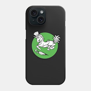 Jumping Dapper Unicorn — Inktober Unicorn illustration series Phone Case