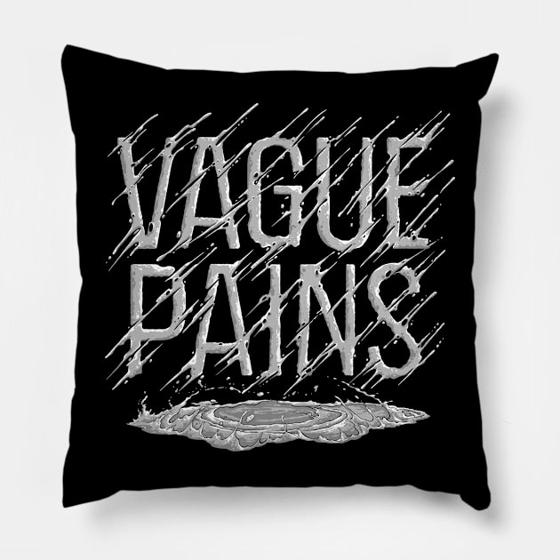 Vague Pains Rain Logo Pillow by vaguepains