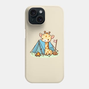 Funny giraffe Camping Phone Case