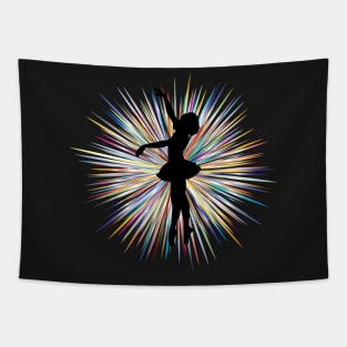 Ballerina With Tutu in Silhouette Tapestry