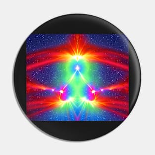 Multicolored Solar Flares 4 Pin