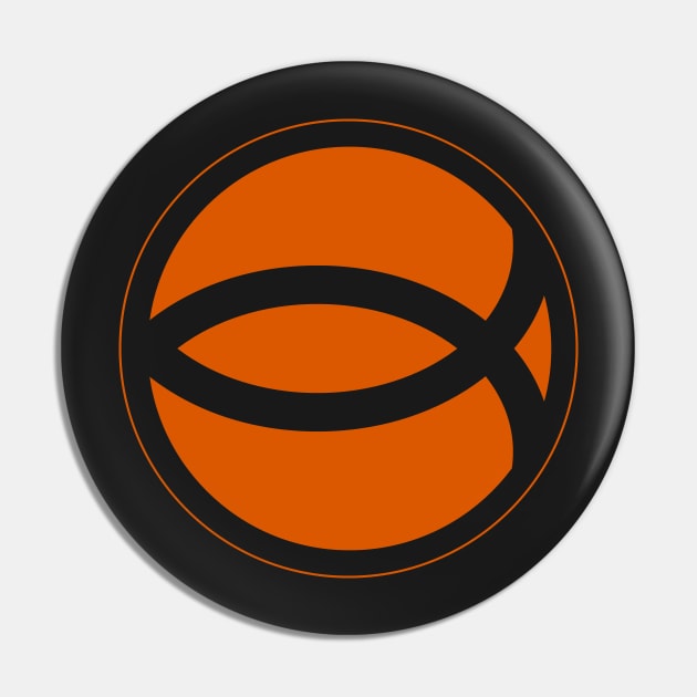 The Orange Ichthys (Green Lantern Parody) Pin by J. Rufus T-Shirtery