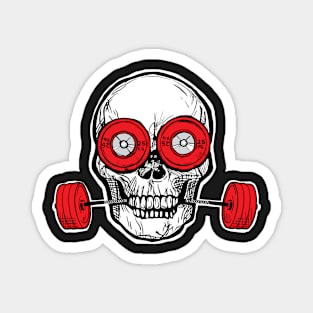 Weighlifting Powerlifting Skull Magnet