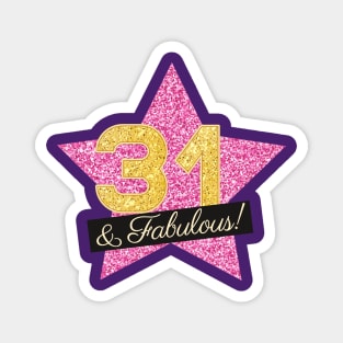 31st Birthday Gifts Women Fabulous - Pink Gold Magnet