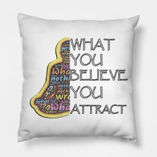 Inspirational Quote What You Believe You Attract Yoga Motivationl Gifts Pillow