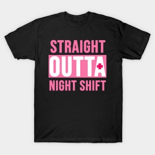 Straight Outta Night Shift Nurse Sloth T-Shirt Straight Outta Night Shift Nurse Sloth T-Shirt