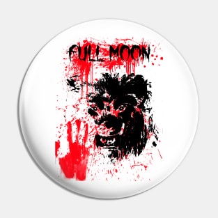 Full Moon with Werewolf Pin