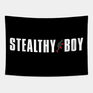 Stealthy Boy (white) Tapestry