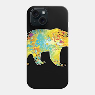 Cool Grizzly Bear Colourful T-shirt Phone Case