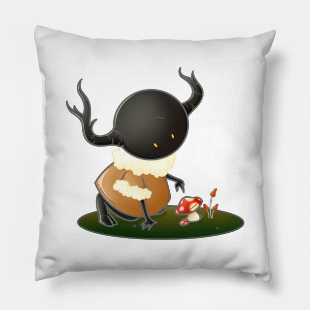 Fall Wendigo Pillow by candice-allen-art