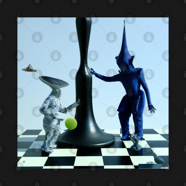 Alien Chess Masters by AIArtByPDGStudio