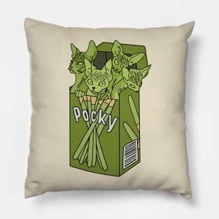 Matcha Pocky Cats Pillow