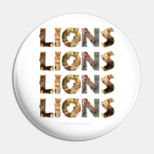 Lions lions lions..... - wildlife oil painting word art Pin