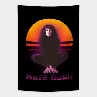 Retrowave Kate Bush Fanart Design Tapestry