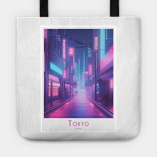 Abstract Vintage Retro Neon Tokyo Japan Nights Tote