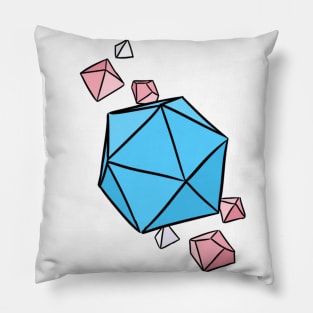 Trans Pride Colors Dice Pillow