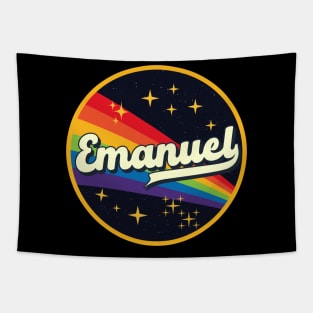 Emanuel // Rainbow In Space Vintage Style Tapestry