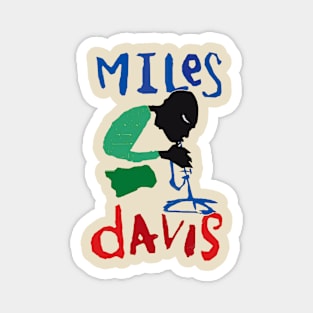 Cartoon image of Miles Davis Magnet