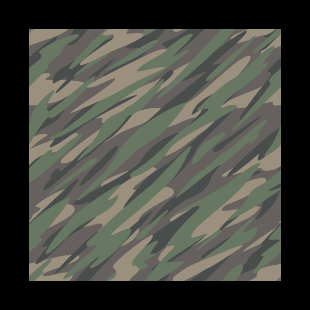 Jungle Camouflage Abstract Pattern by hobrath