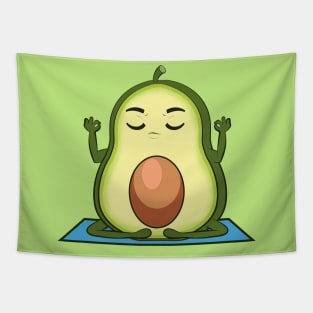 yoga avocado meditation Tapestry