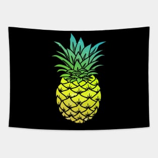 Distressed Tropical Pineapple Summer Ombre Colorful Fruit Tapestry