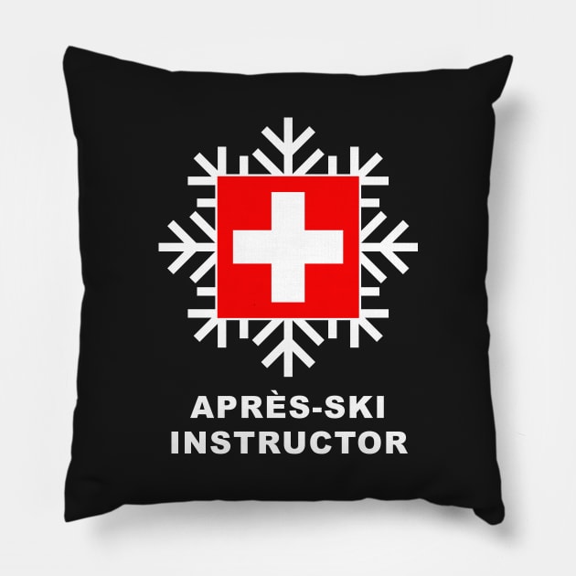 Apres Ski Instructor Pillow by AntiqueImages