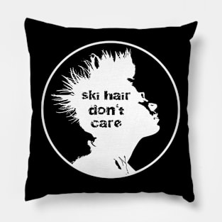 Ski Hair Circle Girl Pillow