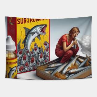 vape with sardines flavor Tapestry