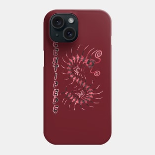 Red Centipede with Spray Paint Phone Case