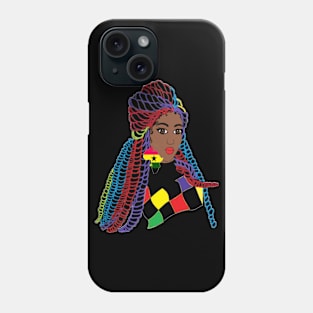 Natural Hair for Black Women Queen Twists 1 Phone Case