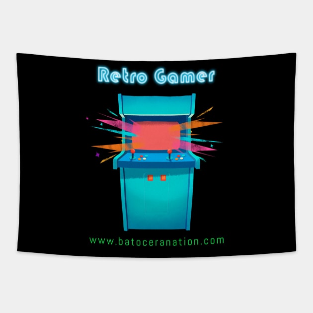 Retro Gamer Logo 9 Tapestry by Batocera Nation