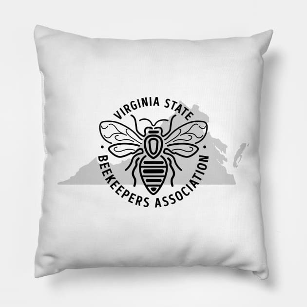 VSBA LOGO t-shirt Pillow by Virginia State Beekeepers