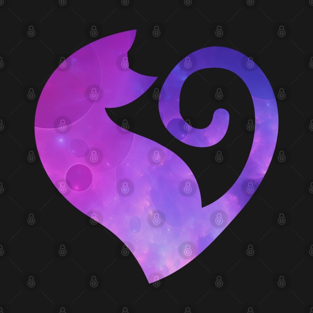 Celestial Valentines Cat Heart by Celestial Mystery