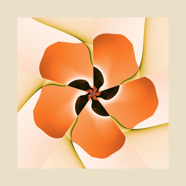 orange poppy pattern by pinkal