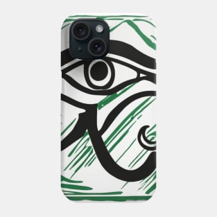 Eye of Horus Green Shadow Silhouette Anime Style Collection No. 222 Phone Case