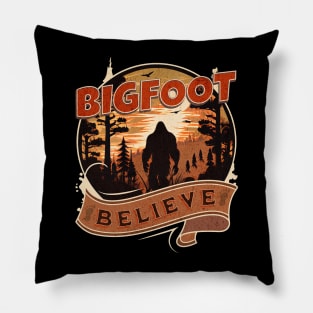 Bigfoot Believe Design Pillow