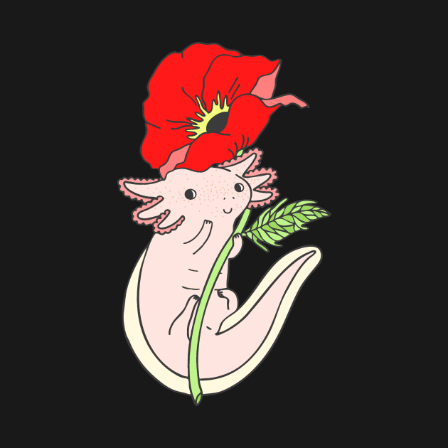 Axolotl with Poppy by natelledrawsstuff