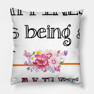 Happiness is being aunt floral gift Pillow