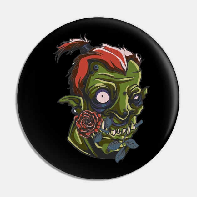 Zombie with Flower Pin by asokabudaya