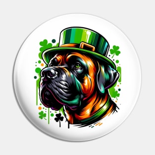 Boerboel Enjoys Saint Patrick's Day in Graffiti Style Pin