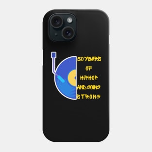 50 Years of Hip Hop And Going Strong | Retro Turntable Design Phone Case